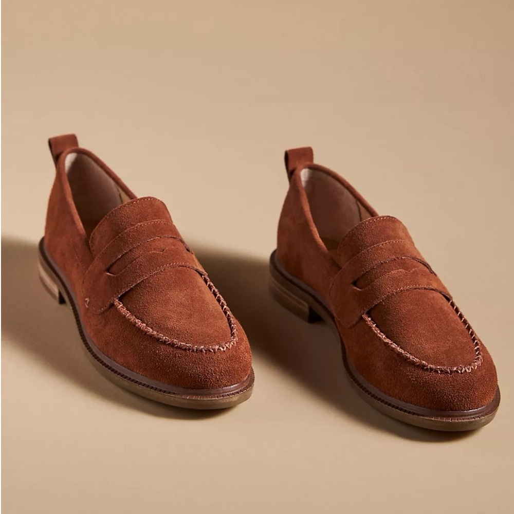Kelsi Dagger Brown Suede Loafers